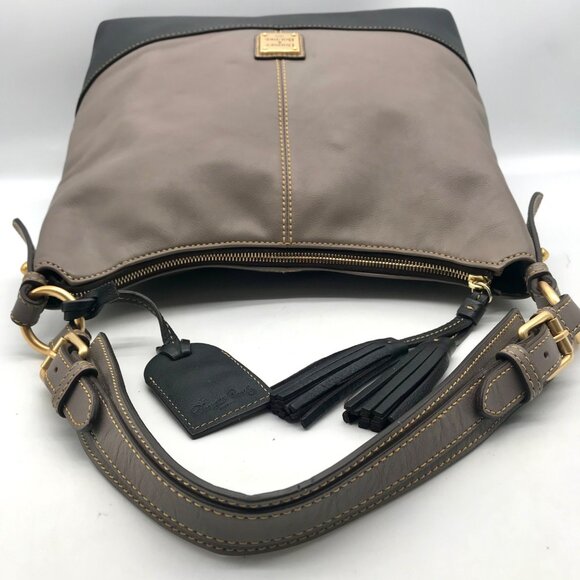 Dooney & Bourke Sophie Two-Toned Pebbled Grain Leather Hobo Bag - Picture 9 of 12